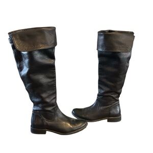 Frye Shirley Over The Knee Tall Riding Boots- 77739 - Black - Size 8